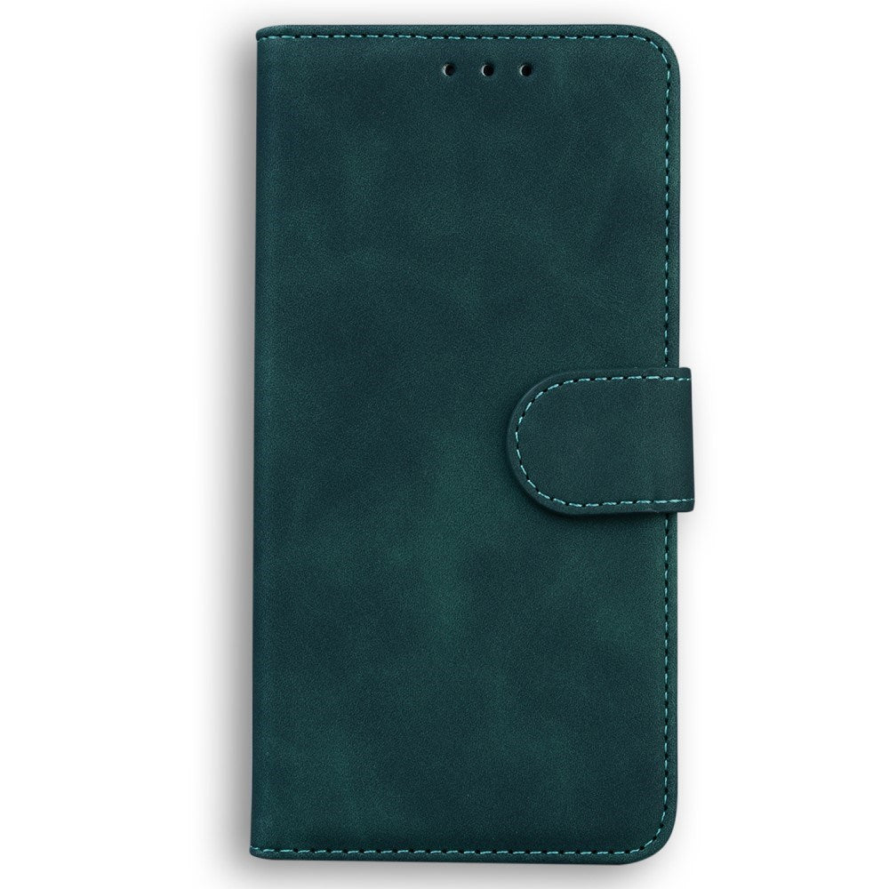 EIDERWOOD iPhone 17e / 16e Kunstlæder Flip Cover m. Pung & Ståfunktion - Mørkegrøn
