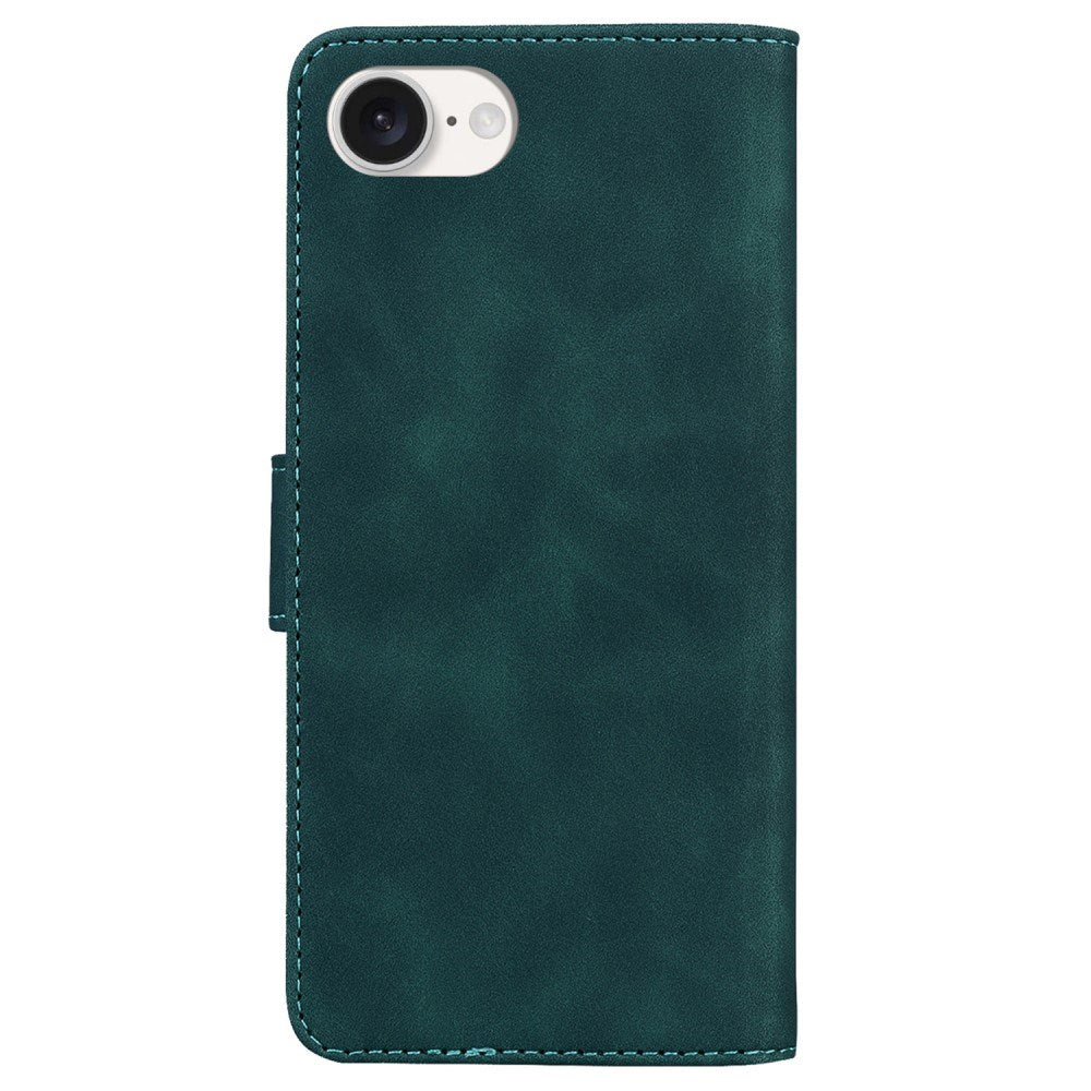 EIDERWOOD iPhone 17e / 16e Kunstlæder Flip Cover m. Pung & Ståfunktion - Mørkegrøn