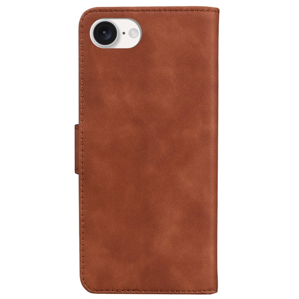 EIDERWOOD iPhone 17e / 16e Kunstlæder Flip Cover m. Pung & Ståfunktion - Brun
