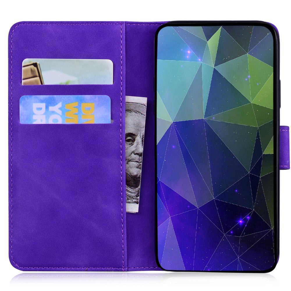 EIDERWOOD iPhone 17e / 16e Kunstlæder Flip Cover m. Pung & Ståfunktion - Lilla