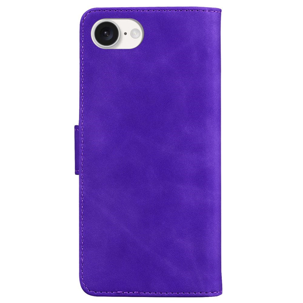 EIDERWOOD iPhone 17e / 16e Kunstlæder Flip Cover m. Pung & Ståfunktion - Lilla