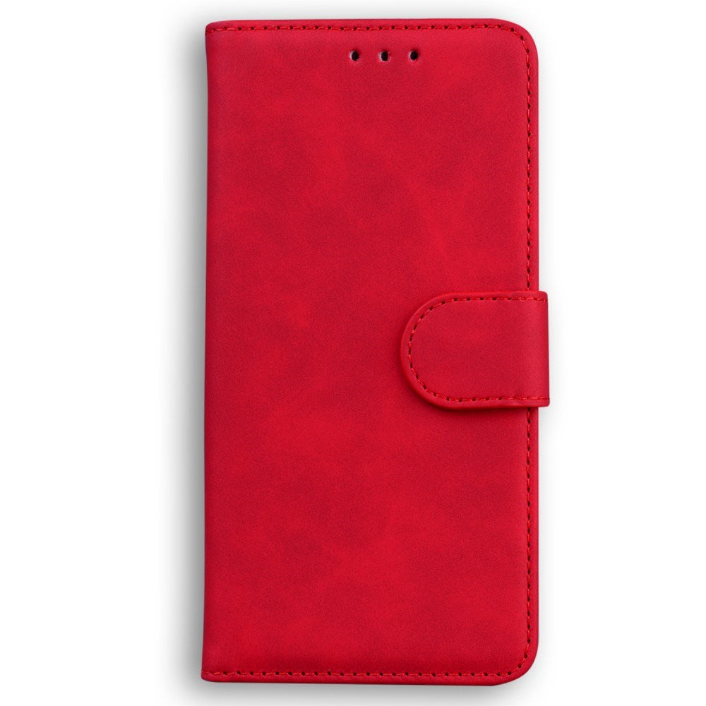EIDERWOOD iPhone 17e / 16e Kunstlæder Flip Cover m. Pung & Ståfunktion - Rød