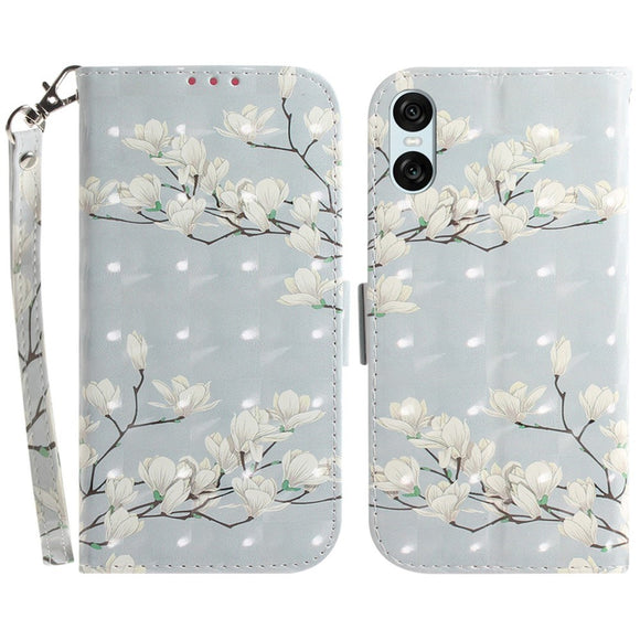 EIDERWOOD Sony Xperia 5 VI Læder Cover m. Pung & Strop - Magnolia Blomster