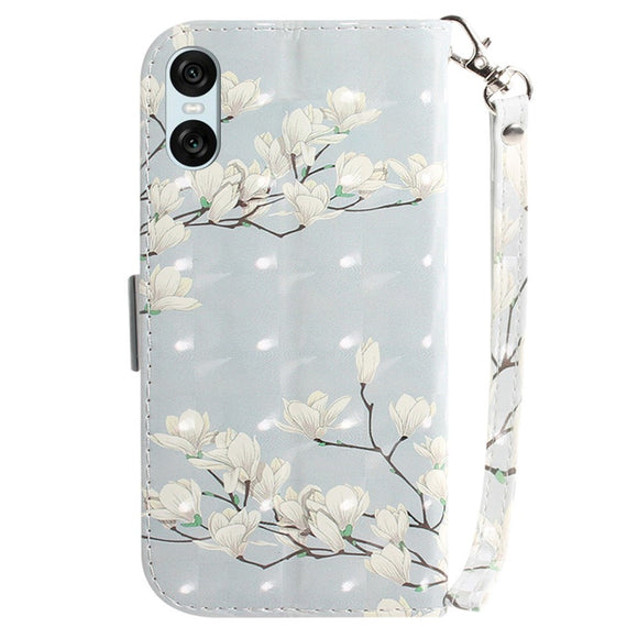 EIDERWOOD Sony Xperia 5 VI Læder Cover m. Pung & Strop - Magnolia Blomster