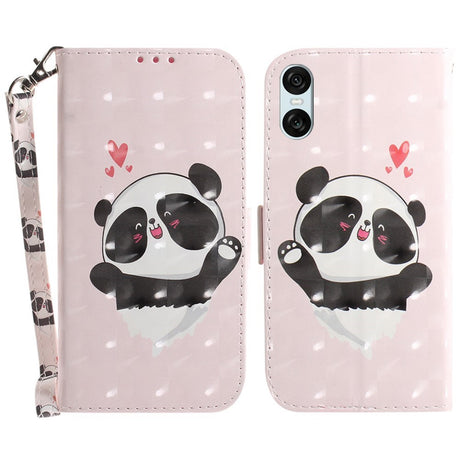 EIDERWOOD Sony Xperia 5 VI Læder Cover m. Pung & Strop - Glad Panda