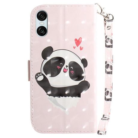 EIDERWOOD Sony Xperia 5 VI Læder Cover m. Pung & Strop - Glad Panda