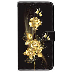 EIDERWOOD iPhone 16e Imiteret Læder Cover m. Pung & Strop - Guld Rose