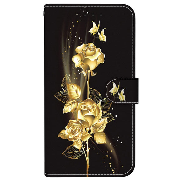 EIDERWOOD iPhone 17e / 16e Imiteret Læder Cover m. Pung & Strop - Guld Rose