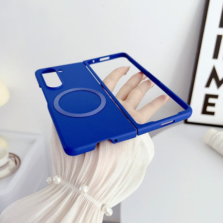 EIDERWOOD Samsung Galaxy Z Fold6 Gummibelagt Hård Plastik Cover - MagSafe Kompatibel - Blå