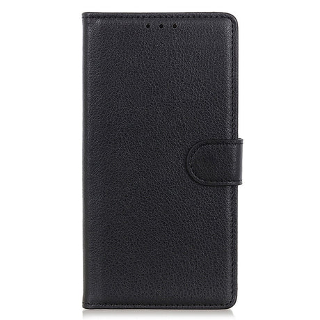 EIDERWOOD iPhone 16 Pro Max Litchi Læder Cover m. Pung - Sort