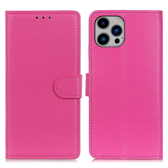 EIDERWOOD iPhone 16 Pro Max Litchi Læder Cover m. Pung - Pink