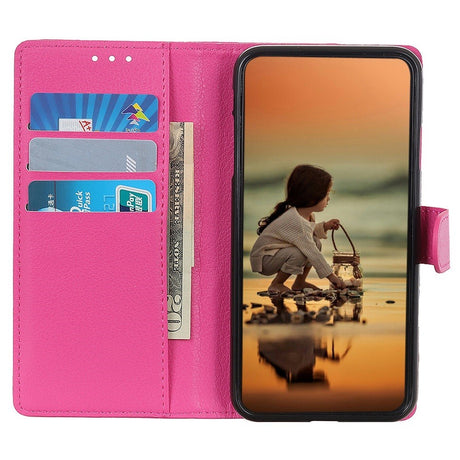 EIDERWOOD iPhone 16 Pro Max Litchi Læder Cover m. Pung - Pink