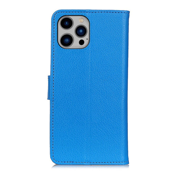 EIDERWOOD iPhone 16 Pro Max Litchi Læder Cover m. Pung - Blå