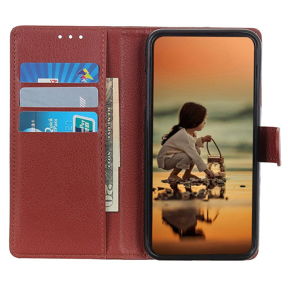 EIDERWOOD iPhone 16 Pro Max Litchi Læder Cover m. Pung - Brun