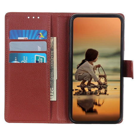 EIDERWOOD iPhone 16 Pro Max Litchi Læder Cover m. Pung - Brun