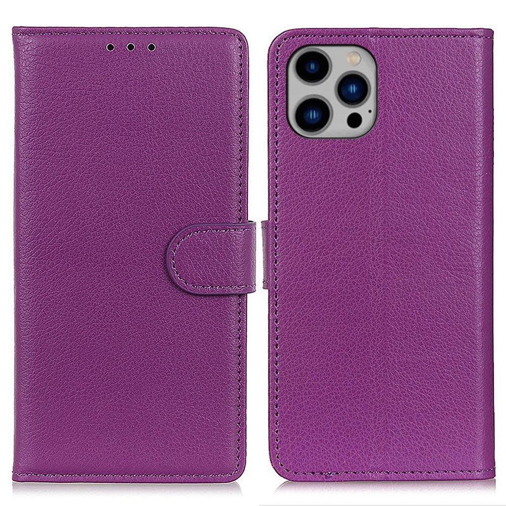 EIDERWOOD iPhone 16 Pro Max Litchi Læder Cover m. Pung - Lilla