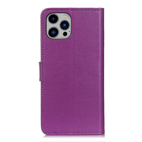EIDERWOOD iPhone 16 Pro Max Litchi Læder Cover m. Pung - Lilla