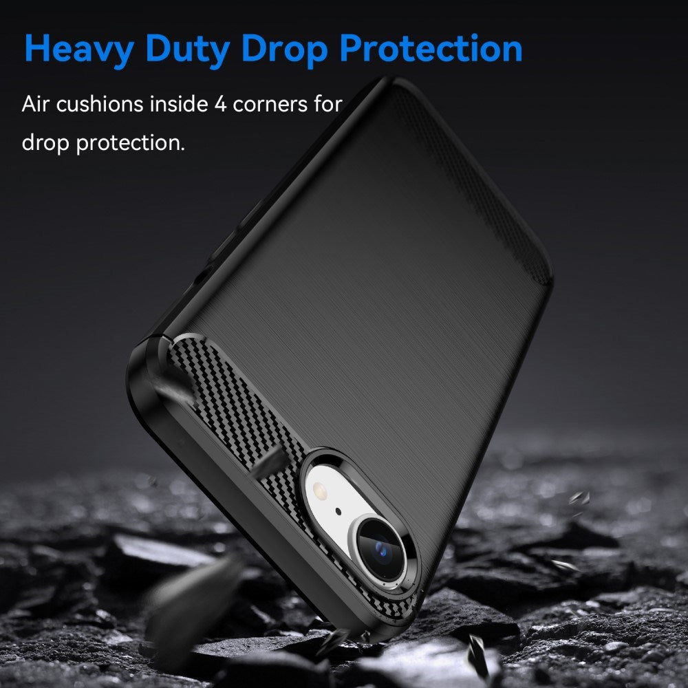 EIDERWOOD iPhone 17e / 16e Brushed Carbon Cover - Sort