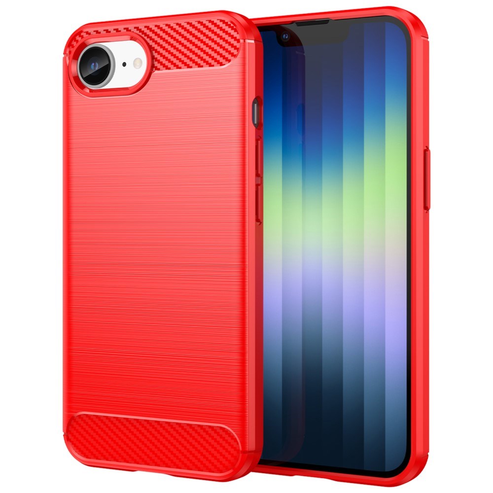 EIDERWOOD iPhone 17e / 16e Brushed Carbon Cover - Rød