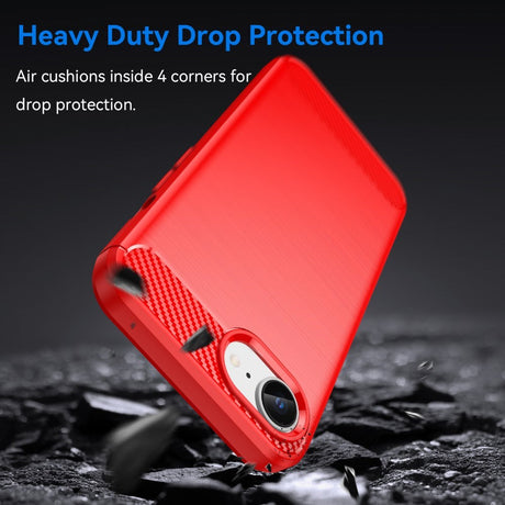 EIDERWOOD iPhone 17e / 16e Brushed Carbon Cover - Rød