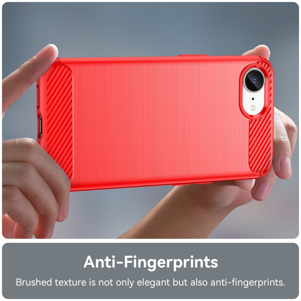 EIDERWOOD iPhone 17e / 16e Brushed Carbon Cover - Rød