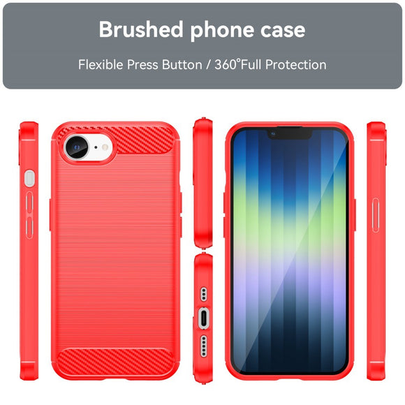 EIDERWOOD iPhone 17e / 16e Brushed Carbon Cover - Rød