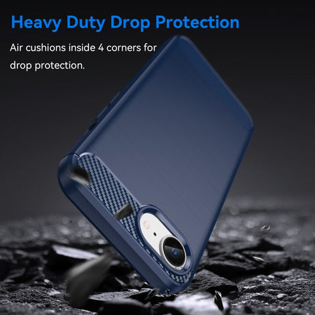 EIDERWOOD iPhone 17e / 16e Brushed Carbon Cover - Blå