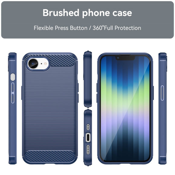 EIDERWOOD iPhone 17e / 16e Brushed Carbon Cover - Blå