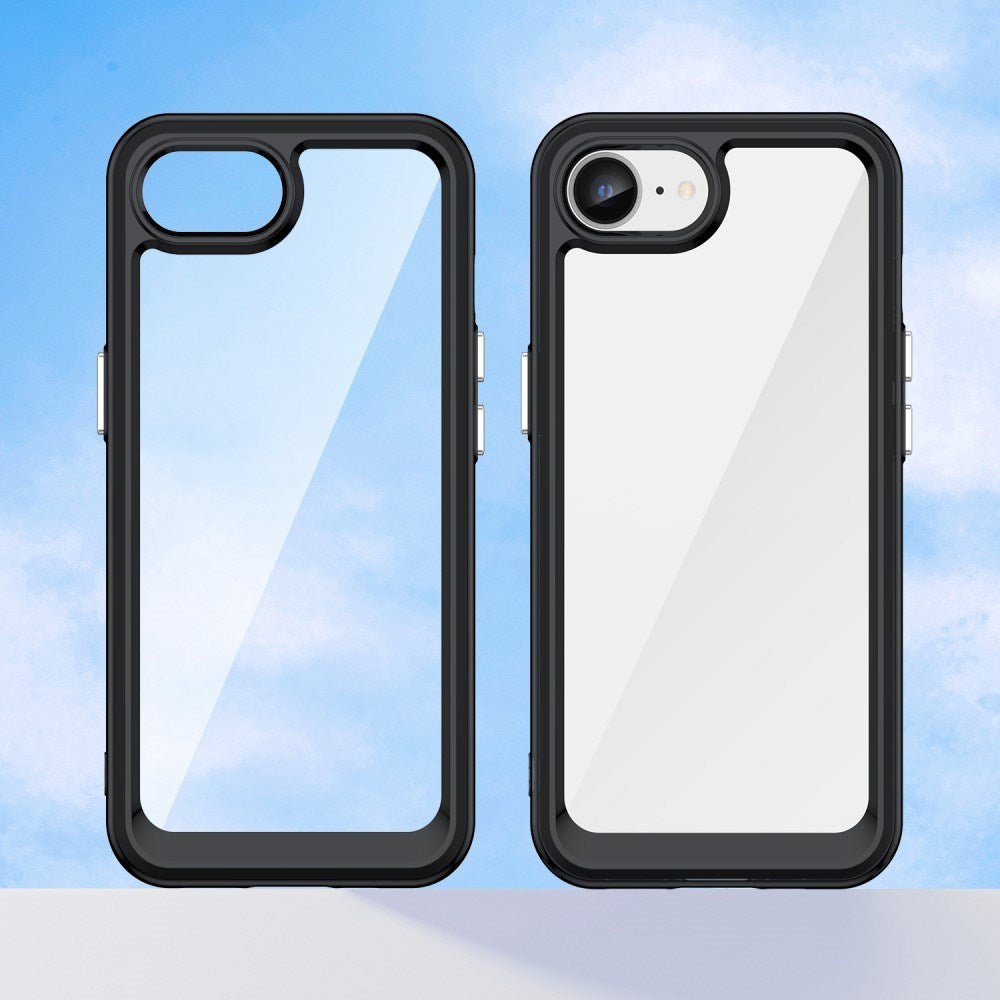 EIDERWOOD iPhone 17e / 16e Hybrid Plastik Cover - Gennemsigtig / Sort Kant