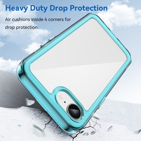EIDERWOOD iPhone 17e / 16e Hybrid Plastik Cover - Gennemsigtig / Turkis