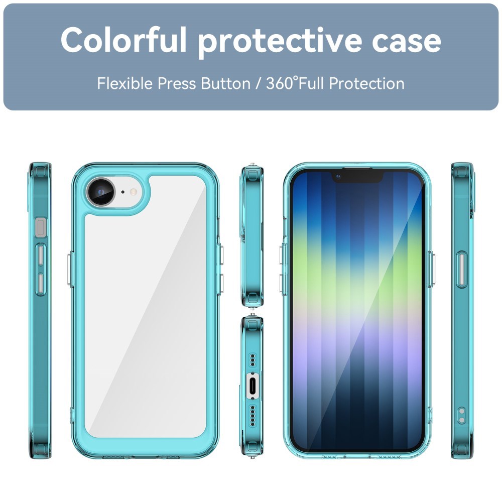 EIDERWOOD iPhone 17e / 16e Hybrid Plastik Cover - Gennemsigtig / Turkis