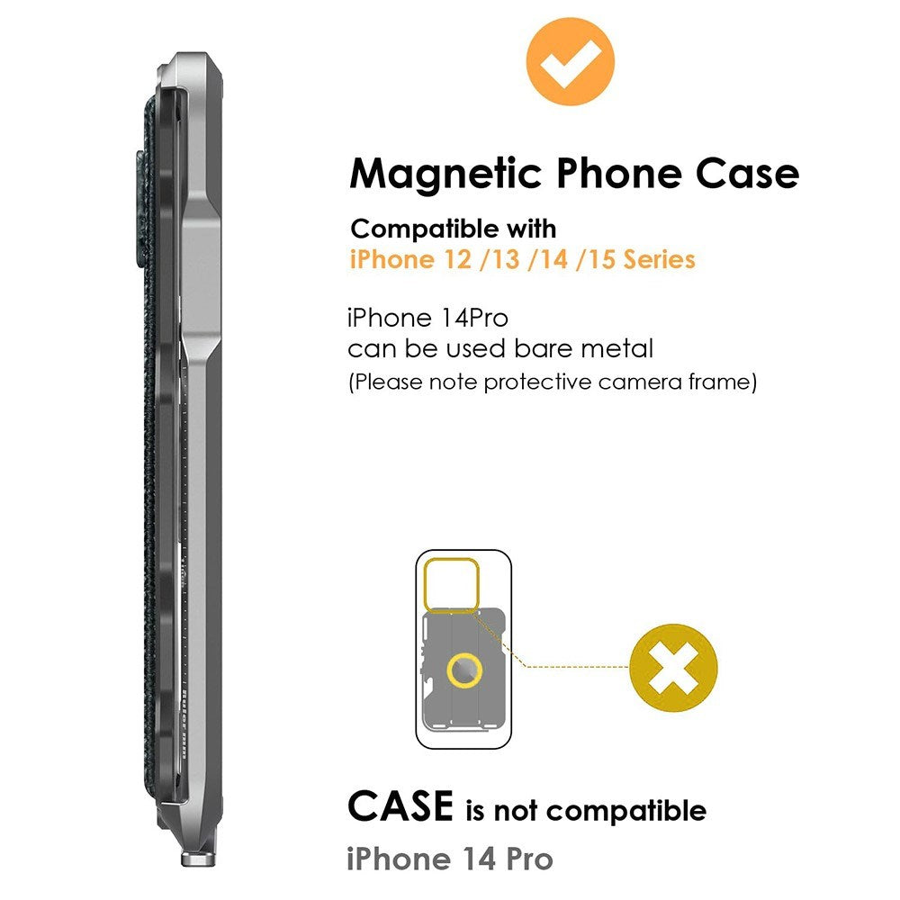 AULUMU Multifunktionel Kortholder - MagSafe Kompatibel - Hvid / Sølv
