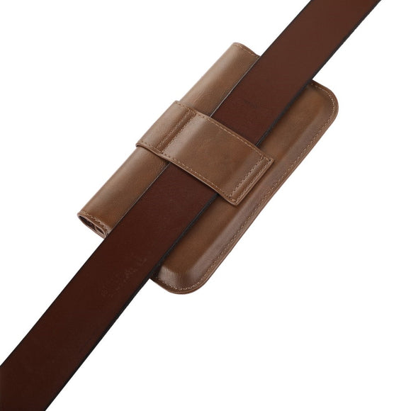Universal Kunstlæder Bæltetaske til Mobil (Maks. Mobil: 150 x 75mm) - Brun