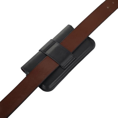 Universal Kunstlæder Bæltetaske til Mobil (Maks. Mobil: 150 x 75mm) - Sort
