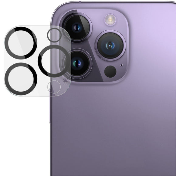 IMAK iPhone 16 Pro / 16 Pro Max Hærdet Kameralinse Beskyttelsesglas - Gennemsigtig / Sort
