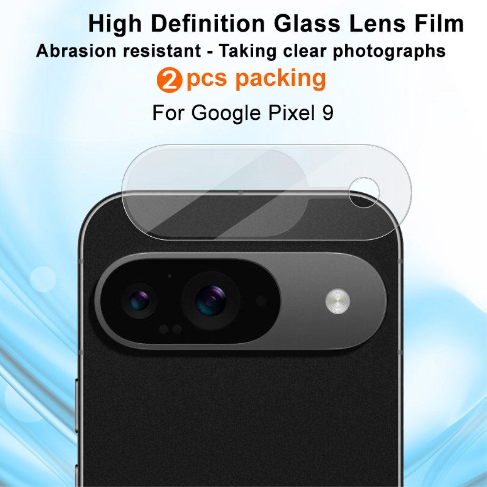 Google Pixel 9 IMAK Beskyttelsesglas til Kameralinse - 2 stk. - Gennemsigtig