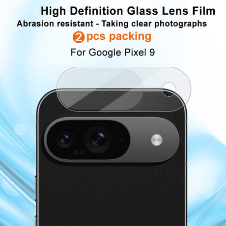 Google Pixel 9 IMAK Beskyttelsesglas til Kameralinse - 2 stk. - Gennemsigtig