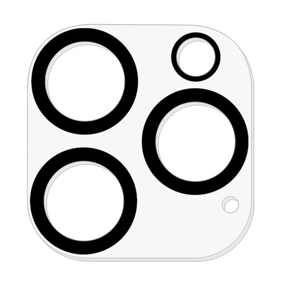 iPhone 16 Pro Max Hærdet Beskyttelsesglas til Kameralinsen - Gennemsigtig / Sort