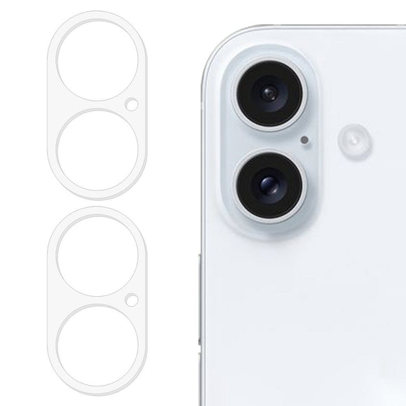 iPhone 16 / 16 Plus 2 Stk. Hærdet Beskyttelsesglas til Kameralinsen - Gennemsigtig