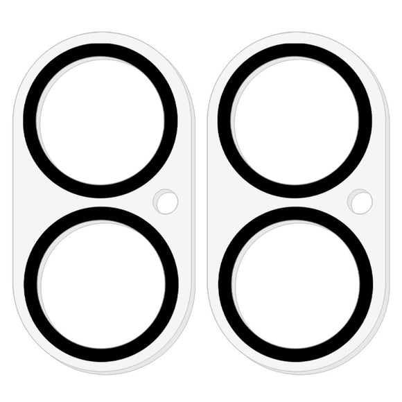 iPhone 16 / 16 Plus 2 Stk. Hærdet Beskyttelsesglas til Kameralinsen - Gennemsigtig m. Sort Kant