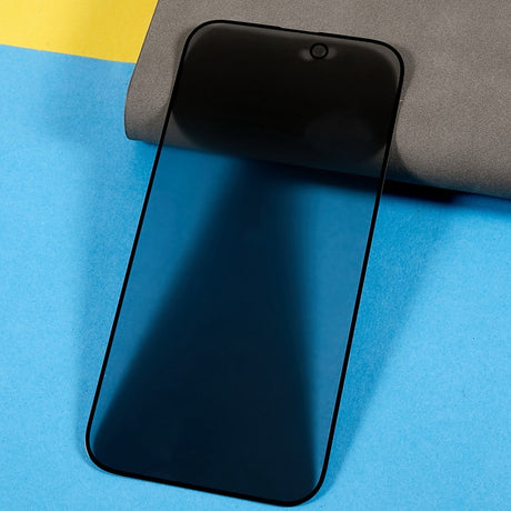 iPhone 16 Hærdet Glas m. Privacy - Full-Fit Skærmbeskyttelse - Sort Kant