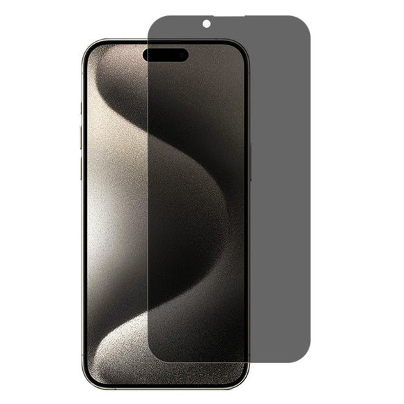 iPhone 16 Pro Max Hærdet Glas m. Privacy - Full-Fit Skærmbeskyttelse - Sort Kant