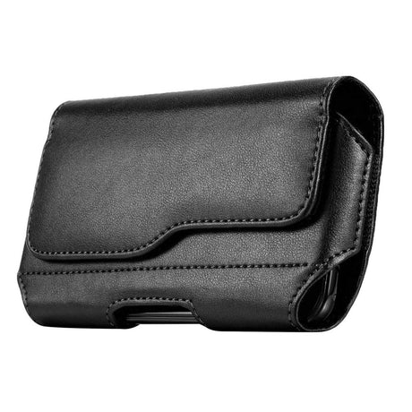 Universal Bæltetaske til Mobil - Elegant Kunstlæder - Maks. Mobil: 160 x 75mm - Sort