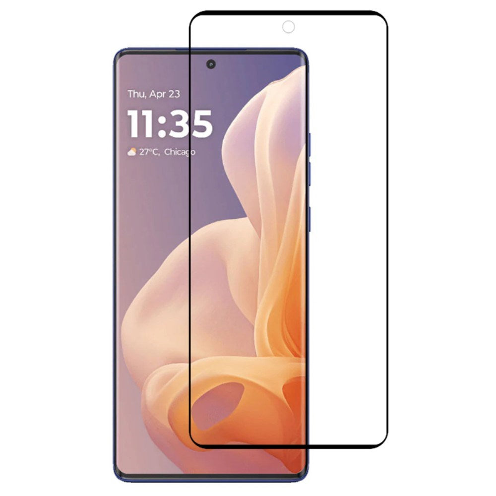 Motorola Moto G85 (5G) Arc Edge Skærmbeskyttelse - Full-Fit Hærdet Glas - Sort Kant