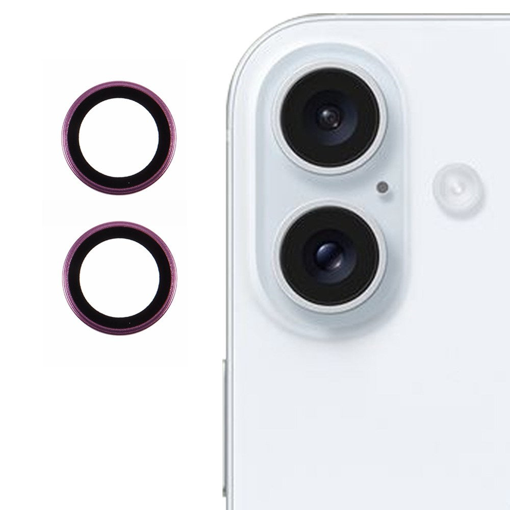 iPhone 16 / 16 Plus Kameralinse Beskyttelse - Lilla