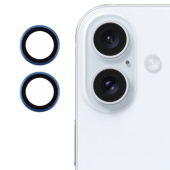 iPhone 16 / 16 Plus Kameralinse Beskyttelse - Blå