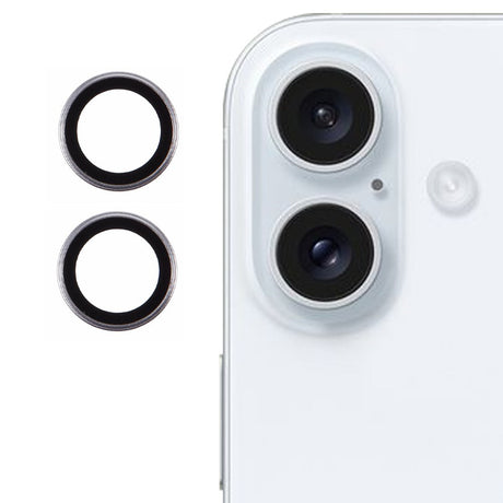 iPhone 16 / 16 Plus Kameralinse Beskyttelse - Sølv