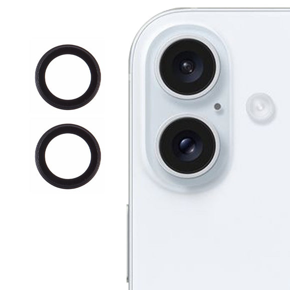 iPhone 16 / 16 Plus Kameralinse Beskyttelse - Sort