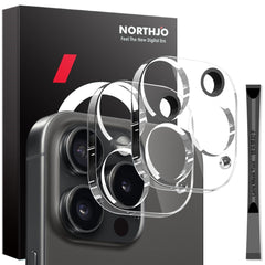 NORTHJO iPhone 16 Pro / 16 Pro Max Hærdet Kameralinseglas - 2 stk. - Gennemsigtig