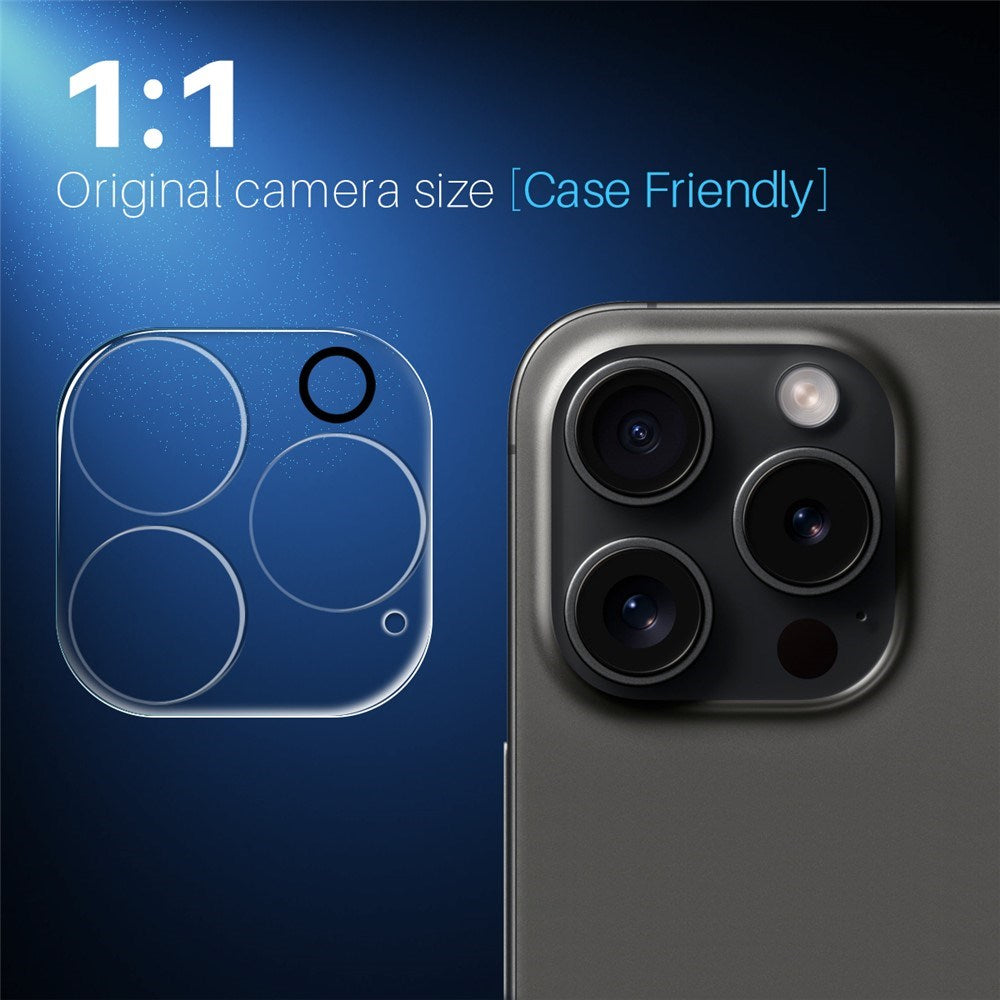 NORTHJO iPhone 16 Pro / 16 Pro Max Hærdet Kameralinseglas - 2 stk. - Gennemsigtig